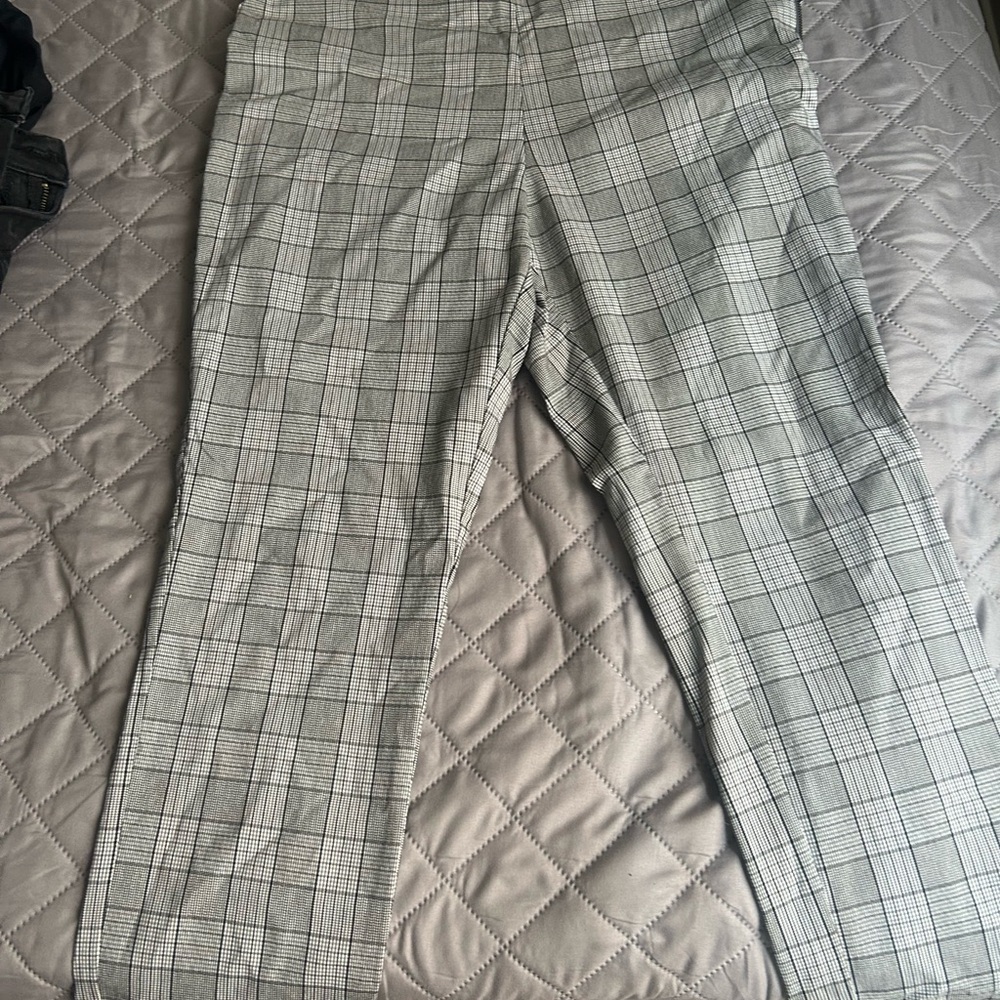 a new day Gray Plaid Chinos
